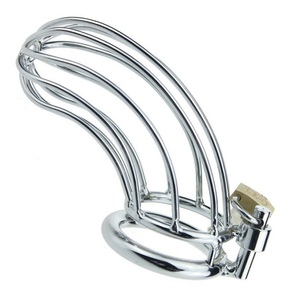 جهاز العفة للذكور قابل للقفل من الفولاذ المقاوم للصدأ جهاز العفة مع حلقات معدنية للرجال - Product Image 1