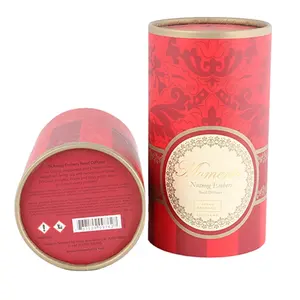 Commercio all'ingrosso di Cartone Cilindro Rosa Confezione Regalo di Carta Rossa Coperchio Tubo di Lusso Rotondo Del Fiore Scatola Con Logo Personalizzato
