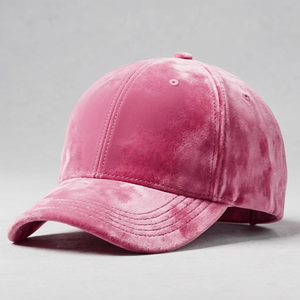 Wholesale Custom 5 Panel Velvet Baseball <b>Hat</b> 3D Embroidery Logo 100%Cotton Material Curved Brim Solid Color ODM Unisex Made - Product Image 3