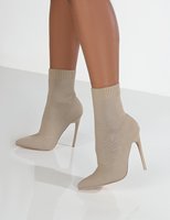 Bottes élastiques de couleur unie pour femmes, chaussures sexy à mi-mollet à talons fins, chaussettes 880