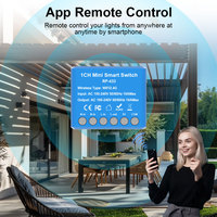 El más nuevo 10A Tuya Smart Wifi Switch Mini interruptor de luz Control remoto por voz para Smart Home