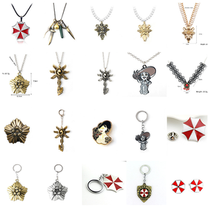 Porte-clés parapluie, broche et collier de la Lady Dimitrescu de Resident Evil, accessoires de jeu, mousqueton métallique, porte-clés unique, marque WOEWI - Product Image 1