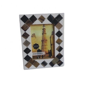 High Quality Square Pattern Horn & Resin <b>Picture</b> Photo <b>Frame</b> Resin Wall & Table Top <b>Picture</b> Photo <b>Frame</b> Wedding Gift Photo <b>Frame</b> - Product Image 1
