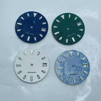 Nouveau cadran de montre de plongée 3D Snowflake NH35, cadran de montre en nacre modifié pour mouvement NH36, diamètre 28,5 mm