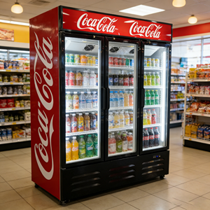 Vitrine réfrigérée verticale <span class=keywords><strong>pour</strong></span> steak <span class=keywords><strong>de</strong></span> bœuf et saucisses, refroidissement par air et ventilateur, réfrigérateur d'exposition avec <span class=keywords><strong>porte</strong></span> en verre - Product Image 5
