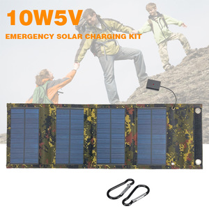 60W Mini Outdoor <b>Solar</b> Charger, <b>Foldable</b> Monocrystalline Silicon <b>Panel</b> with USB 5V Output for Camping Backpacking Mobile Power S - Product Image 6