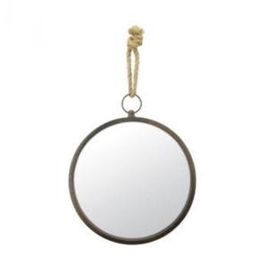 Marco de bambú decorativo moderno para el hogar, tocador colgante de pared, espejo de baño de forma redonda con mango de yute - Product Image 5