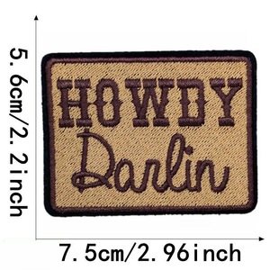 Brodé fer sur Howdy Cowboy j'aime les papas Cowgirl Patch juste <span class=keywords><strong>une</strong></span> fille patchs pour vêtements chapeau sac décoration - Product Image 5