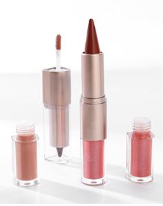 Hot Selling Double Head 2-in-1 Moisturizing Glossy Matte Hook Line <b>Lipstick</b> & Lip Gloss Mirror Designed for Women - Product Image 3