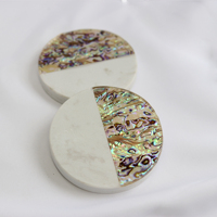 Coquillage coloré Design abstrait anti-dérapant pierre marbre sous-verres créatif mosaïque Style Art moderne tasses napperons pour table