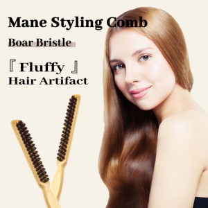 Sisir sisir sisir penata garis ramping sisir pegangan untuk penata rambut Salon Pro sikat pengurai rambut sisir sisir bulu babi hutan - Product Image 4
