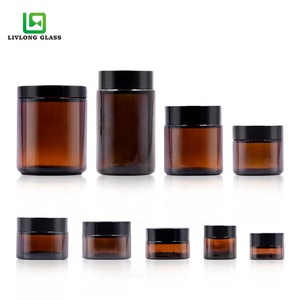500 ml Clear Amber Cosméticos Face Creme Frascos De Vidro Transparente Recipientes para Vela Flor Seca com Plástico ou Tampas De Metal - Product Image 5