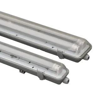 T8 2x18w 2x36w 특별한 세 배 증거 램프 보장 5 년 900mm 1200mm 1500mm IP65 는 폴리탄산염 전등 설비를 방수 처리합니다