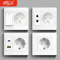 Fabricante de Alta Calidad, Interruptor y Enchufe Universal Europeo Francés de Pared Tipo 86*86 de 16A con Carga Rápida USB Tipo-C