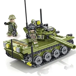 森博军事二战锯齿状重装坦克85陆军车辆模型积木儿童益智玩具礼品