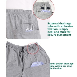 Pantalon en coton pour soins postopératoires, idéal pour stomies, fistules, interventions chirurgicales intestinales et rénales, et placement de poches urinaires, certifié CE - Product Image 4