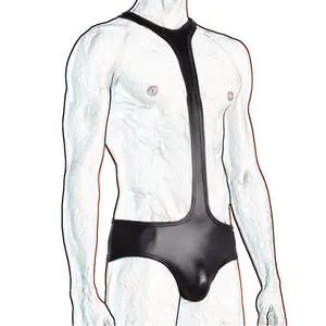 Erkek Jockstrap Leotard iç çamaşırı tulumlar güreş atleti Bodysuit