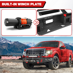 Parachoques Delantero de Alta Calidad para Camioneta F-150, Barra de Parachoques Delantero de Ancho Completo con Soporte para Cabrestante, Compatible con Camioneta Ford <span class=keywords><strong>F150</strong></span> 2009-2014 - Product Image 3
