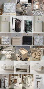 Lavabo en marbre vert personnalisé, <span class=keywords><strong>meuble</strong></span> de salle de bain en marbre <span class=keywords><strong>avec</strong></span> lavabo, vasque de salle de bain en pierre naturelle, vasque en marbre - Product Image 2