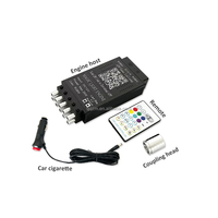 Kit d'éclairage de plafond LED à fibres optiques 0,75 mm, effet ciel étoilé RGBW, ultra-fin, DC12V, contrôlable par application, pour décoration de toit de voiture