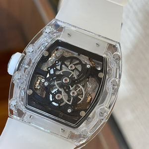 Reloj Mecánico de Hombre RM en Oferta, con Cristal de Zafiro Transparente, Forma de Barril, Diseño de Dragón Dorado en 3D, Esfera Esqueletizada, Alta Calidad - Product Image 5