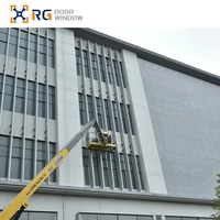 Parasol architectural persiennes en aluminium fixes usine professionnelle immeuble de bureaux décoration murale extérieure persiennes