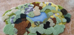 Tapis en laine de luxe faits à la main, tapis oriental avec motifs floraux abstraits, tapis coloré fait à la main pour salon et salle de jeux pour enfants - Product Image 6