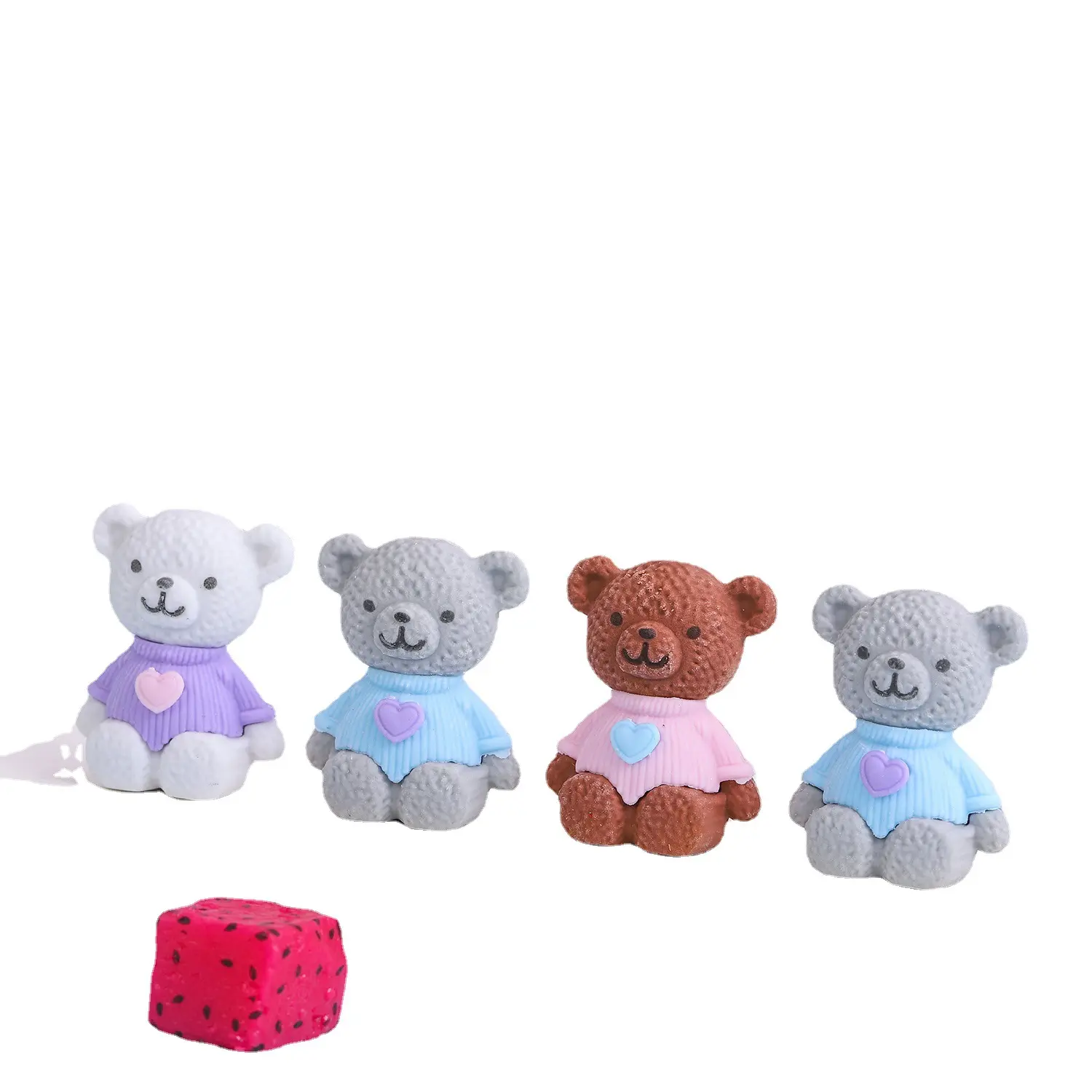 Mini gomme da cancellare per animali 3D, gomme da cancellare per giocattoli Puzzle forniture per aule gomme per animali domestici da scrivania scatole per premi per il carnevale in classe