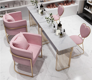 Nail Table Manicure Table Nail <strong>Desk</strong> With <strong>pink</strong> <strong>Chair</strong> - Product Image 3
