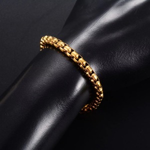<span class=keywords><strong>Bracelet</strong></span> chaîne carrée classique en acier inoxydable pour femmes et hommes, chaîne de cheville, <span class=keywords><strong>bracelet</strong></span> de poignet, bijoux en métal - Product Image 3