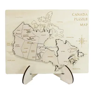 Puzzle en bois Offre Spéciale carte du Canada pour la décoration de la maison carte en bois du Canada