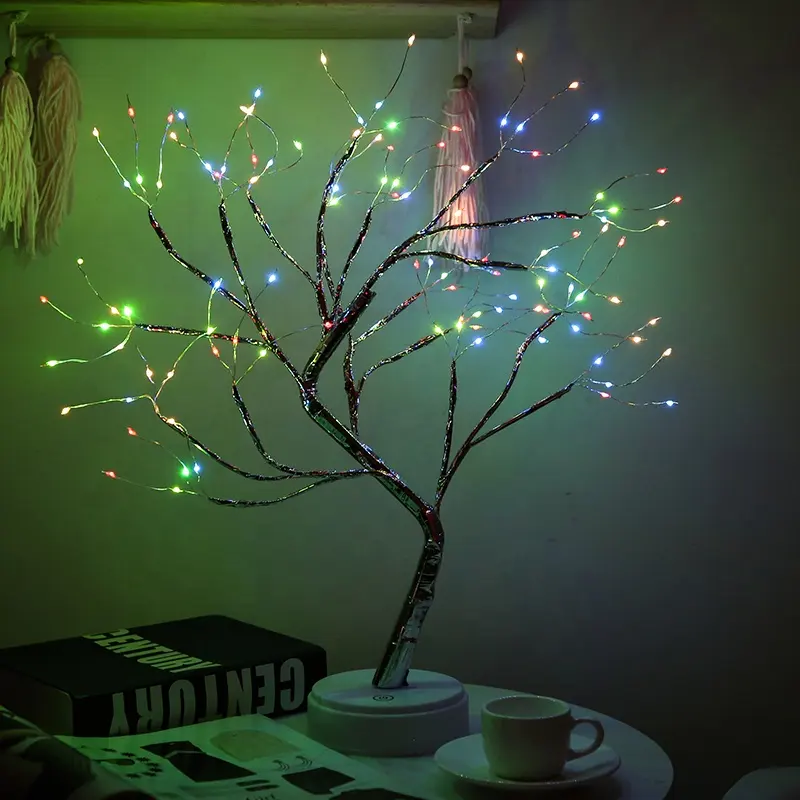 Fairy Lights Spirit Tree Lamps Battery USB Operated LED Mini Tree Light For Desktop Christmas Decorations