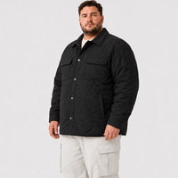Chaqueta Acolchada de Plumón para Hombre, Estilo Workwear, con Cuello Extendido, Botones, Bolsillos, para Invierno, Tallas Grandes y Extra Grandes, hasta 6XL 7XL