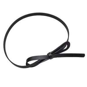 Minimalist style <b>belt</b> with retro charm, double buckle thin leather <b>belt</b> for women's dresses, <b>elastic</b> waistband with hooks, - Product Image 2