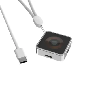 Özel Logo taşınabilir Mini manyetik kablosuz şarj Dock anahtarlık ile USB-C için iphone şarj portu için iWatch 7 6 5 4 SE