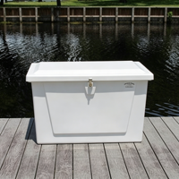 Boîte de rangement marine en fibre de verre avec gelcoat blanc personnalisé, anti-UV, résistante à l'eau salée, en FRP, pour port, yacht, quai