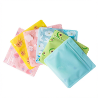 Sacs pochettes à soufflets latéraux miniatures et mignons, recyclables en PE, à fermeture éclair plate, à trois soudures latérales, de diverses formes (10x10, 13x13)