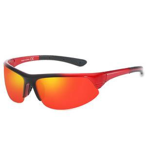 Unisex UV400 occhiali <span class=keywords><strong>da</strong></span> sole polarizzati moda occhiali <span class=keywords><strong>da</strong></span> sole con cornice in plastica nera per uomo Sport femminile Logo lente ciclismo incluso - Product Image 2