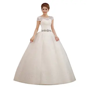 Women Pregnant Bridal Gown Wedding Dress Lace Ball Gown Sexy Romantic Cheap Elegant Fashion Korea