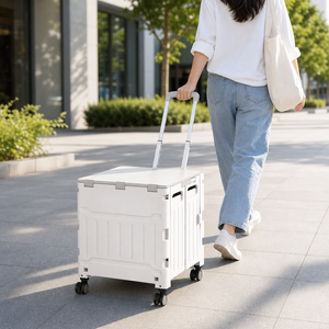Chariot de courses multifonctionnel pliable pour supermarché, avec panier à provisions portable pour monter les escaliers - Product Image 1
