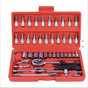 Professional 46-piece Home Car Repair Tool Set Including Grinders <b>Drills</b> Screwdrivers <b>Hand</b> Tools Combination Hard Case 1 GOF SCK - Product Image 1