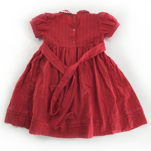 Vestido de Niña con Bordado Smocked, Ropa Infantil de Boutique, Hecho a Mano, Verano, Navidad, Algodón, Rosas - Product Image 2