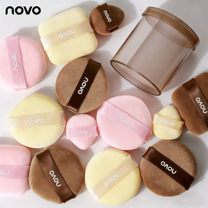 Set di 4 Spugnette per Trucco con Scatola, Morbide e Rotonde per Applicazione di Polvere, Personalizzabili con Logo e Nastro - Product Image 3