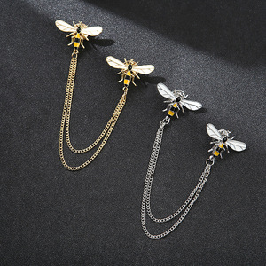 Broche de costume pour homme, bijoux DIY, ornement de vêtement, épingles à badges, chaîne en or et argent, insecte, plante, animal, corsage, cadeau pour homme, blazer, broche de revers - Product Image 6