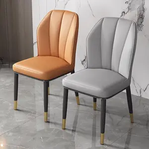 Nordic Luxury Dining Chairs Modern Minimalist Design With Internet Celebrity Backrest Restaurant Leather Upholstery For Hotels