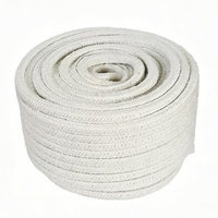 Cordon en fibre céramique torsadée haute température LKT (profil carré, aluminosilicate) pour l'étanchéité thermique des réfractaires.