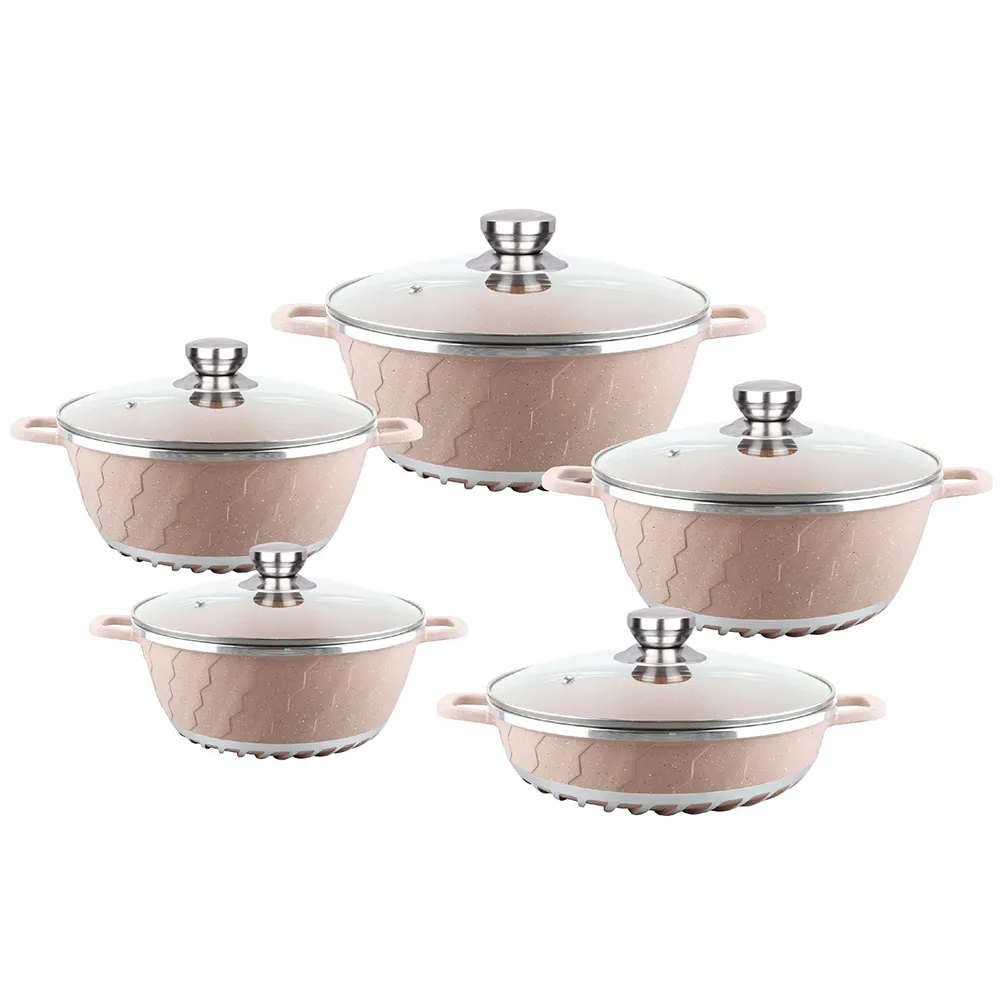 10 шт. disini под давлением Dessini Kicthen Пан набор посуды с мраморным покрытием на складе