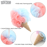 Spons mandi anak-anak, spons mandi kerucut es krim Loofah untuk anak-anak Spa mandi