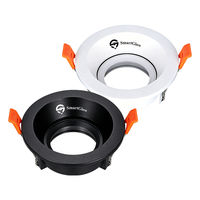 Plafonnier LED rond encastré GU10 MR16, spot orientable pour bureau, maison, hôtel, éclairage encastré LED COB
