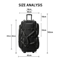 Set Perlengkapan Taktis OEM Tas Keras + Tas Senjata Sniper Hitam Poliester Tahan Air Perlengkapan Perjalanan Sistem Molle Berburu Luar Ruangan